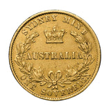 Queen Victoria 1866 Sydney Mint Sovereign Type II Fine-Very Fine