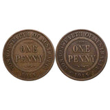 1915 & 1915H 1d PAIR AVE CIRC