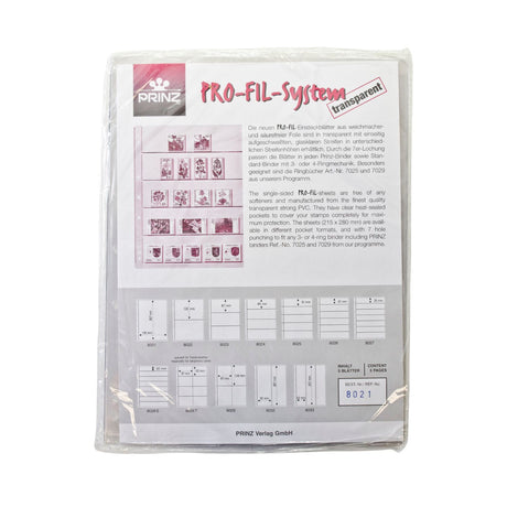 PRINZ NOTE PAGES 1 POCKET CLEAR PK 5