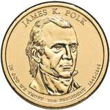 US Presidents 2009 $1 James K. Folk Gold-plated Coin