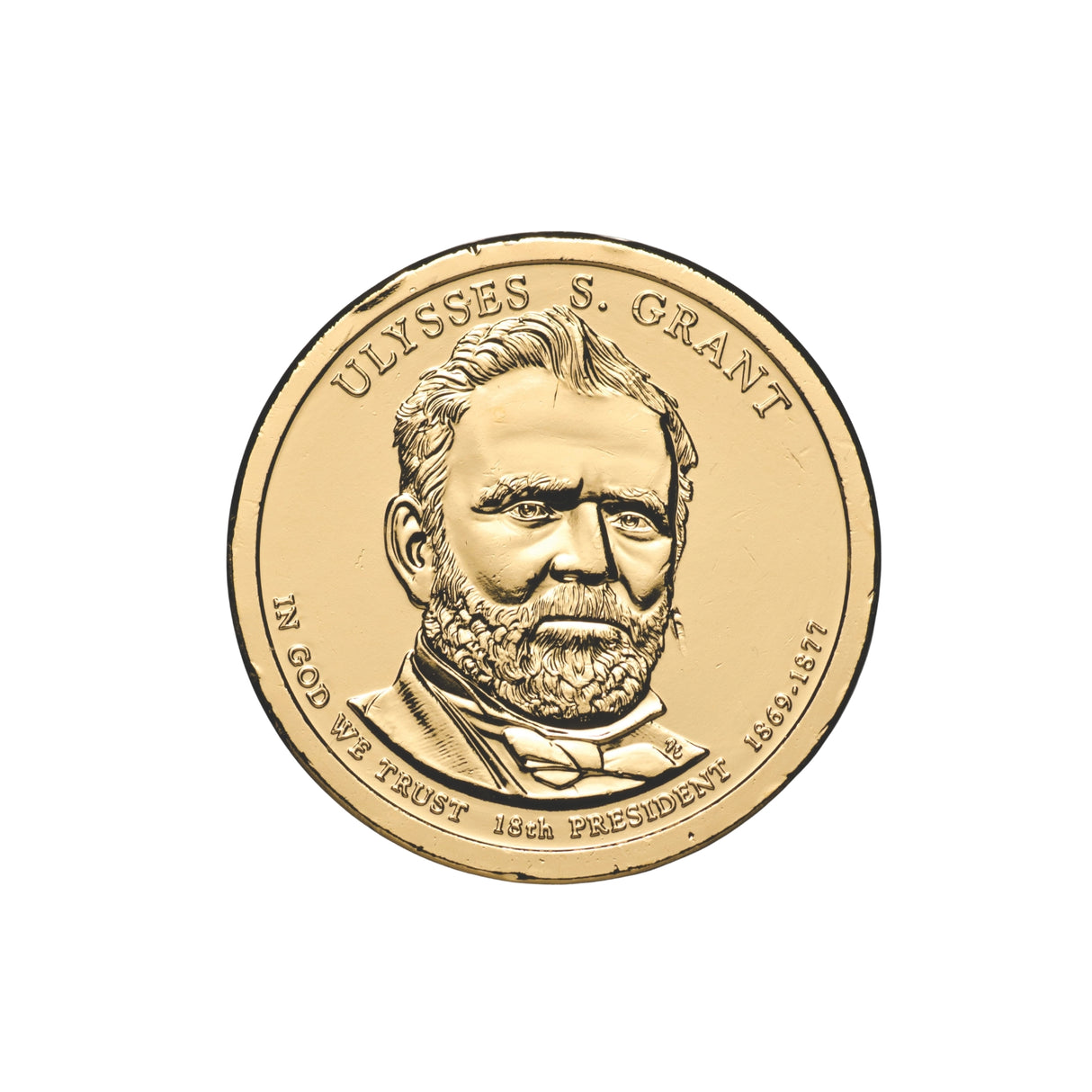 US Presidents 2011 $1 Ulysses S. Grant Gold-plated Coin