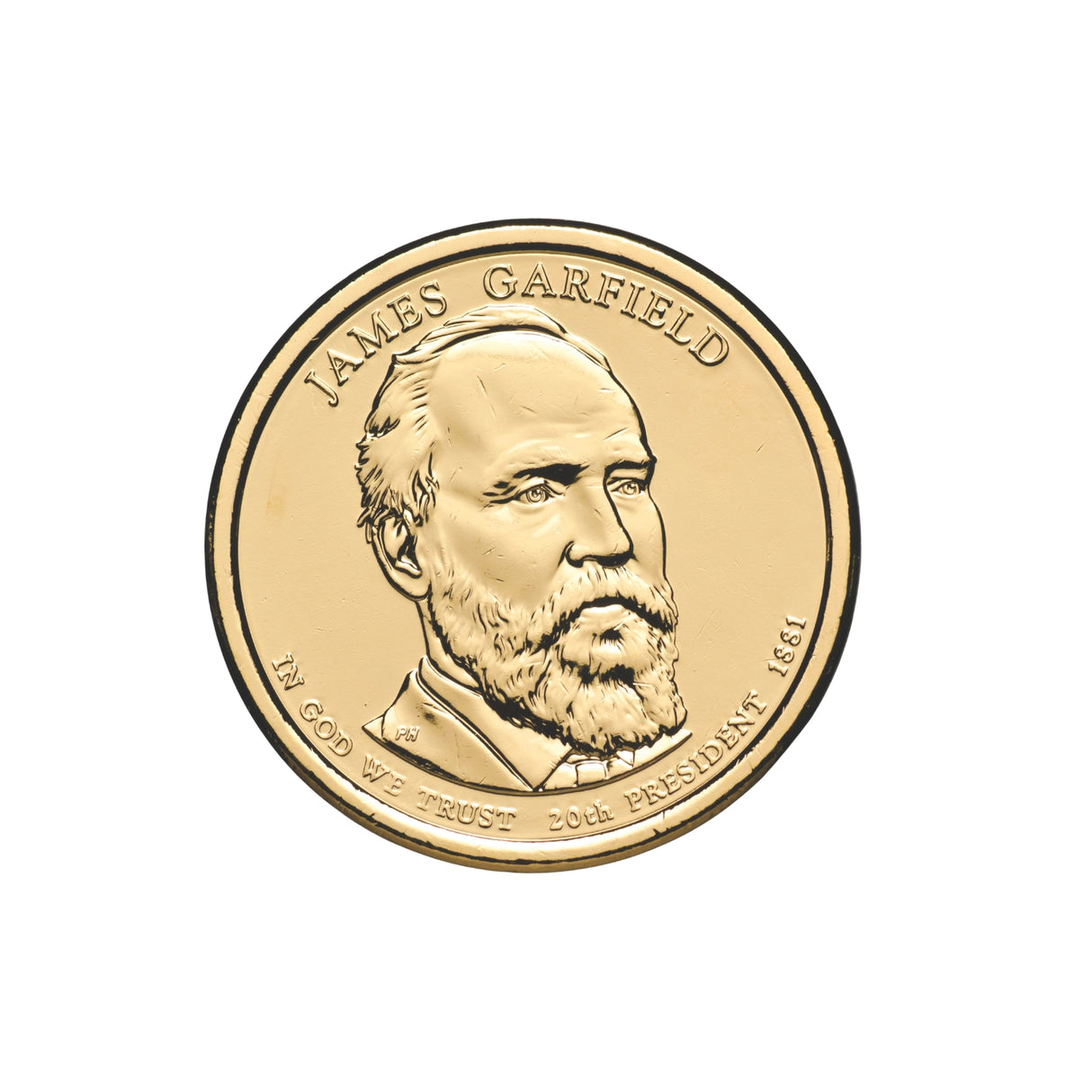 US Presidents 2011 $1 James Garfield Gold-plated Coin