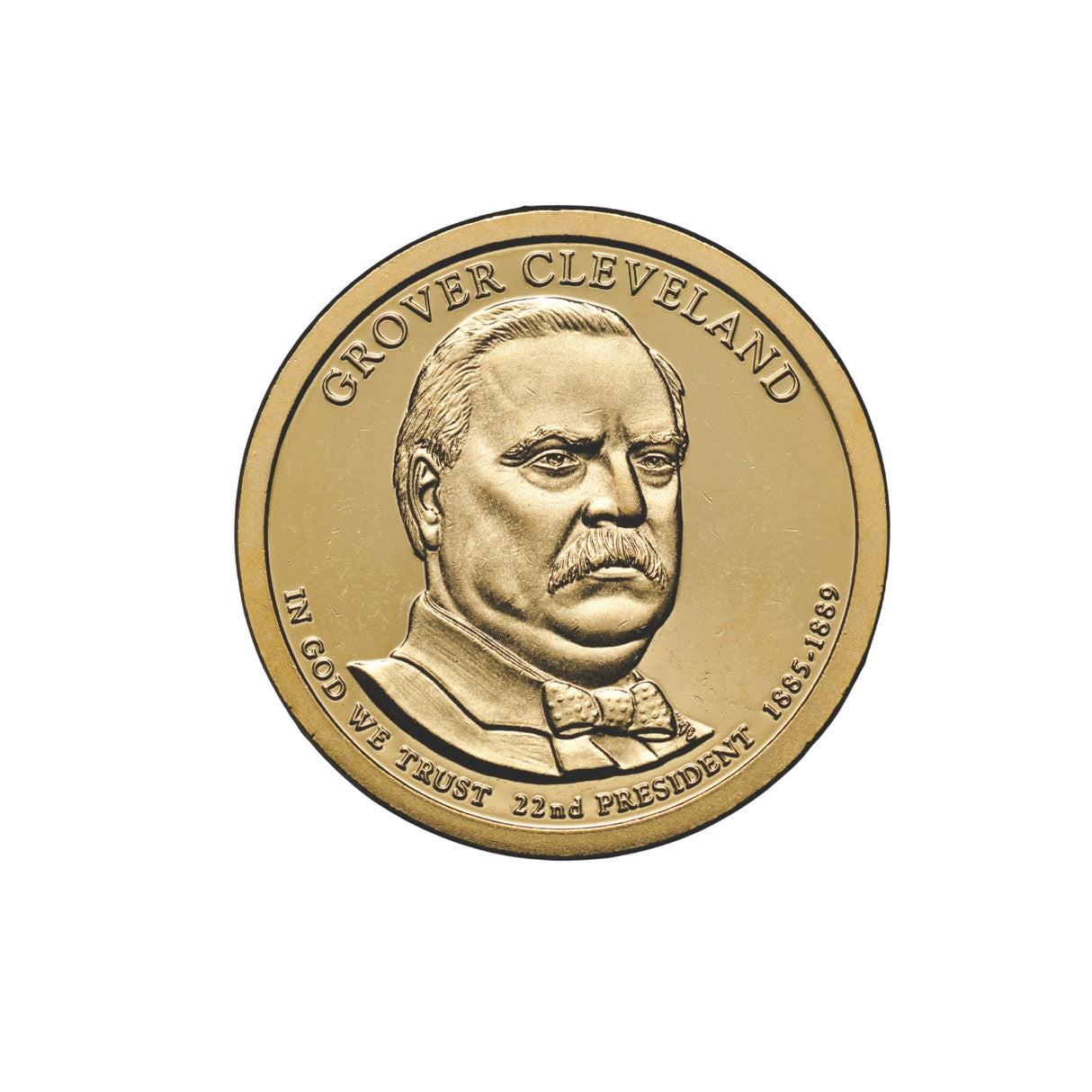 US Presidents 2012 $1 Grover Cleveland (1885-1889) Gold-plated Coin
