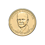 US Presidents 2015 $1 Dwight D. Eisenhower Gold-plated Coin