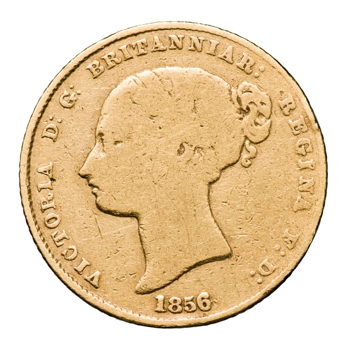 1856 Sydney Mint Gold Half Sovereign Type I Good
