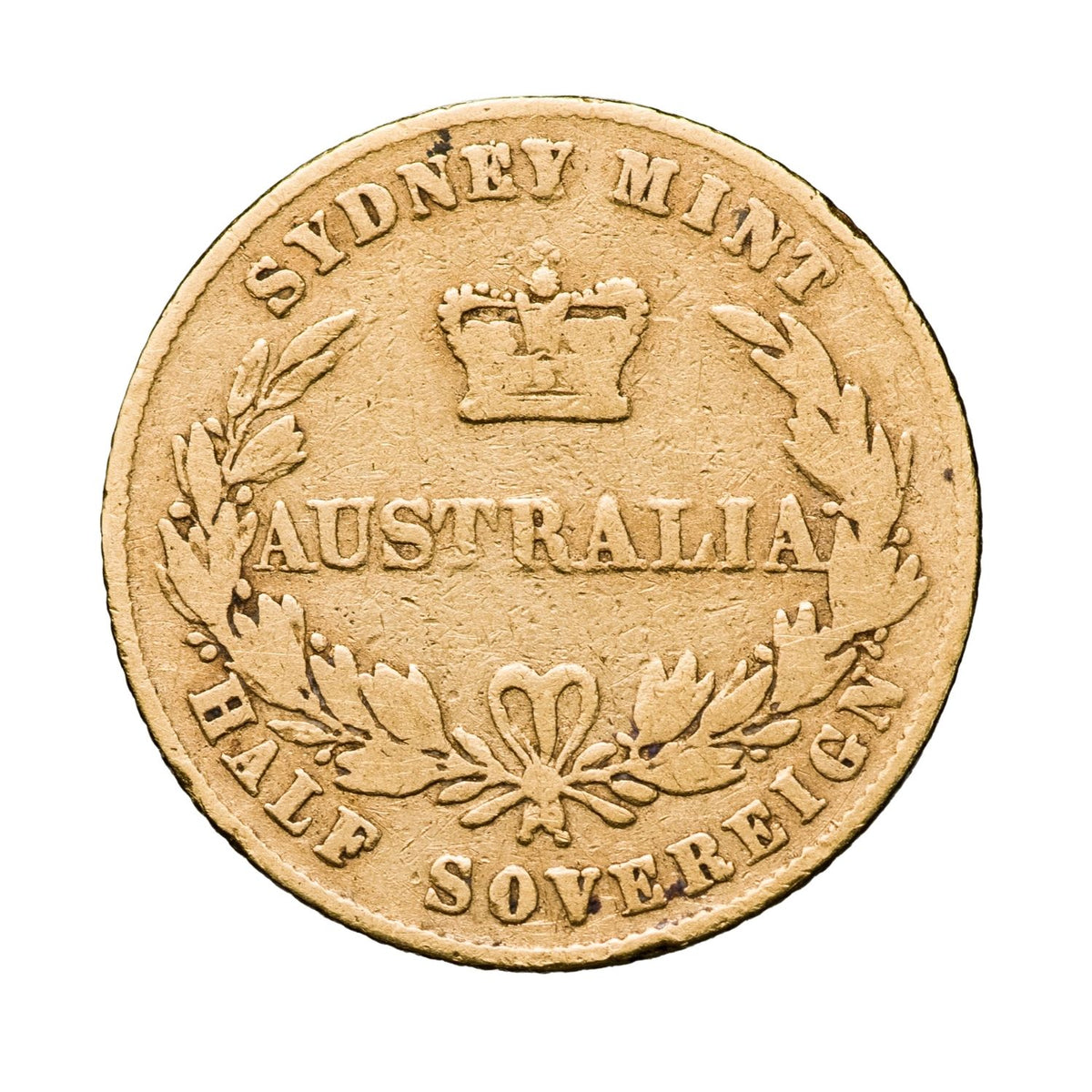 Queen Victoria 1856 Sydney Mint Gold Half Sovereign Type I Good