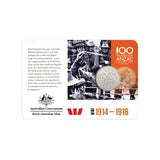 Australia 2015 20c World War I 1914-1918 Cupro-Nickel Uncirculated Coin
