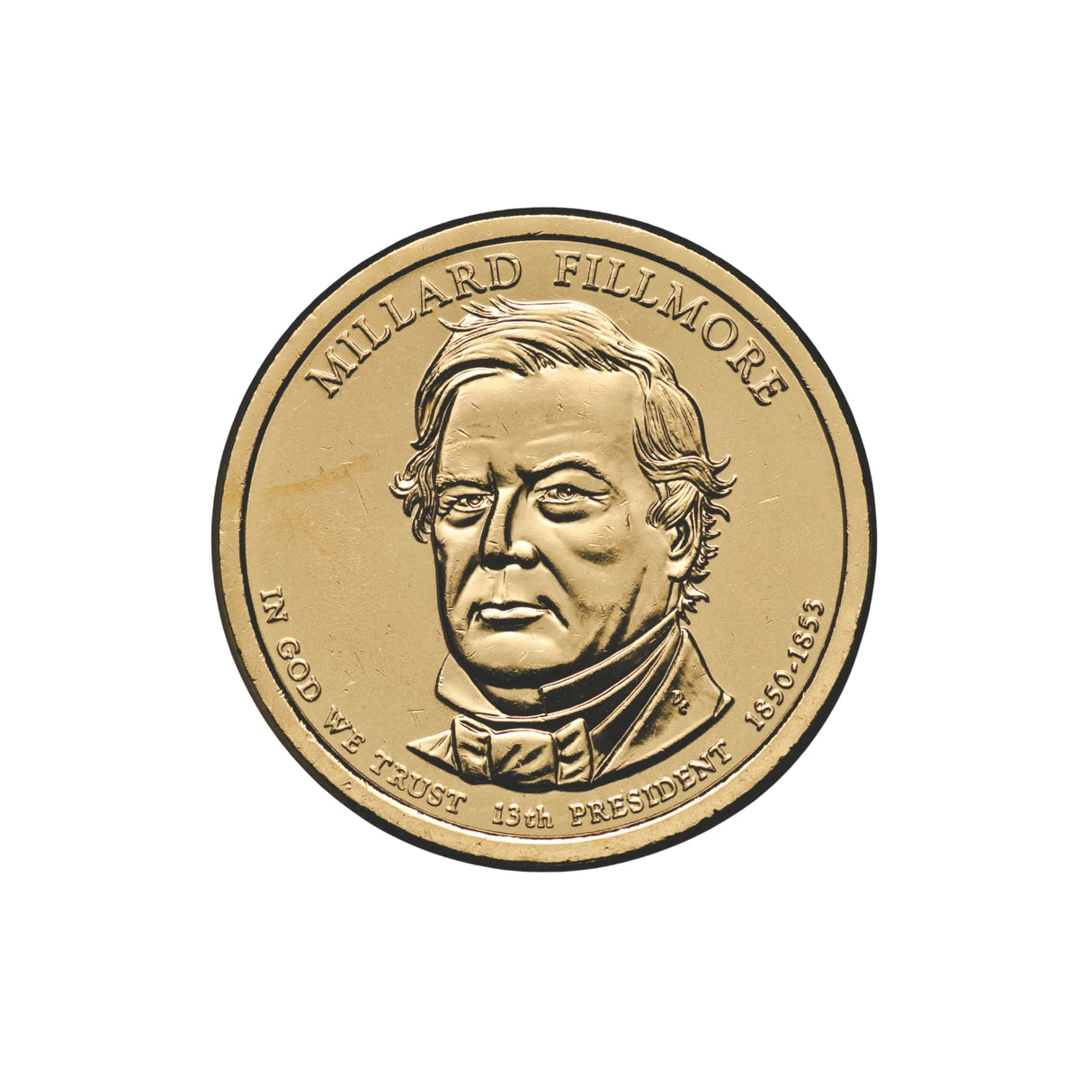 US Presidents 2010 $1 Millard Fillmore Gold-plated Coin