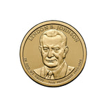 US Presidents 2015 $1 Lyndon B. Johnson Gold-plated Coin