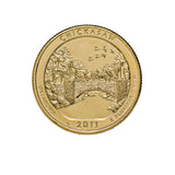 US National Parks 2011 Chickasaw Gold-plated Coin