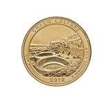US National Parks 2012 Chaco Culture Gold-plated Coin