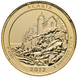 US National Parks 2012 Acadia Gold-plated Coin