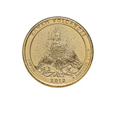 US National Parks 2012 Hawaii Volcanoes Gold-plated Coin