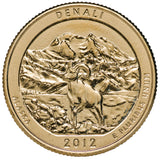 US National Parks 2012 Denali Gold-plated Coin