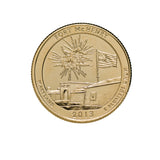 US National Parks 2013 Fort McHenry Gold-plated Coin
