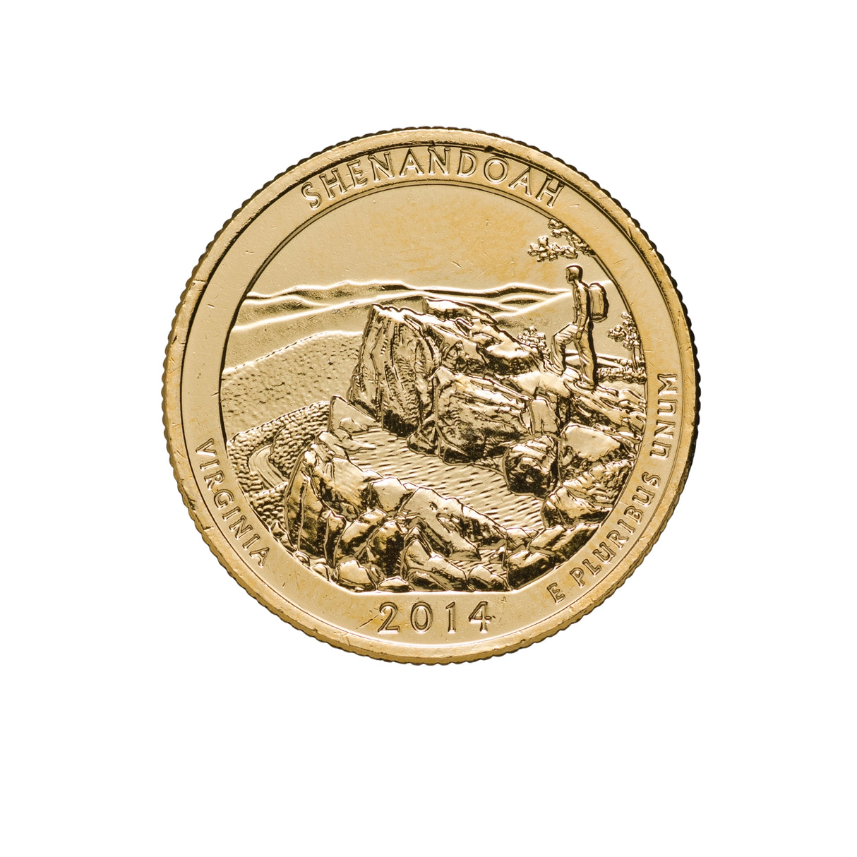 US National Parks 2014 Shenandoah Gold-plated Coin