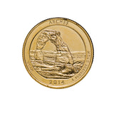 US National Parks 2014 Arches Gold-plated Coin
