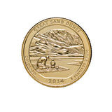 US National Parks 2014 Great Sand Dunes Gold-plated Coin