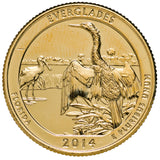 US National Parks 2014 Everglades Gold-plated Coin