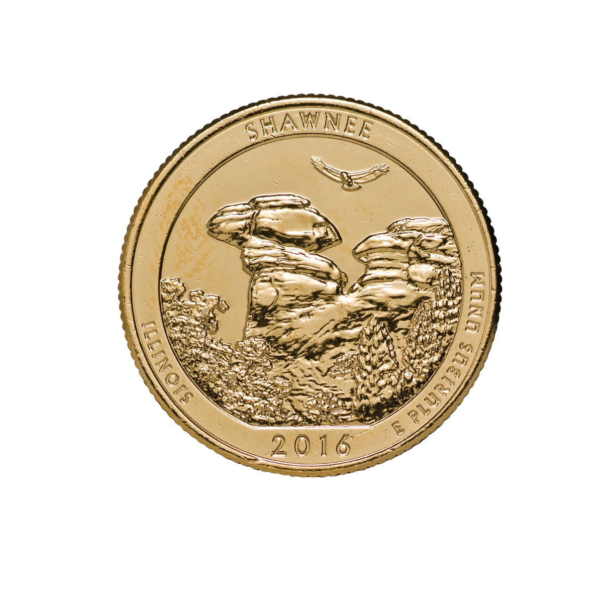 US National Parks 2016 Shawnee Gold-plated Coin