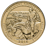 US National Parks 2016 Theodore Roosevelt Gold-plated Coin