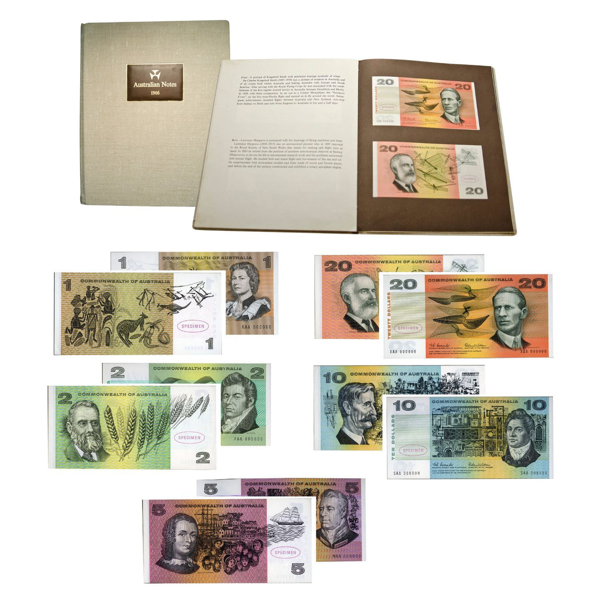 Reserve Bank of Australia 1966 Coombs/Wilson Specimen Banknote 10-Note Collection