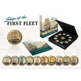 Australia's First Fleet Gold-plated Halfpenny & Penny 11-Coin Collection