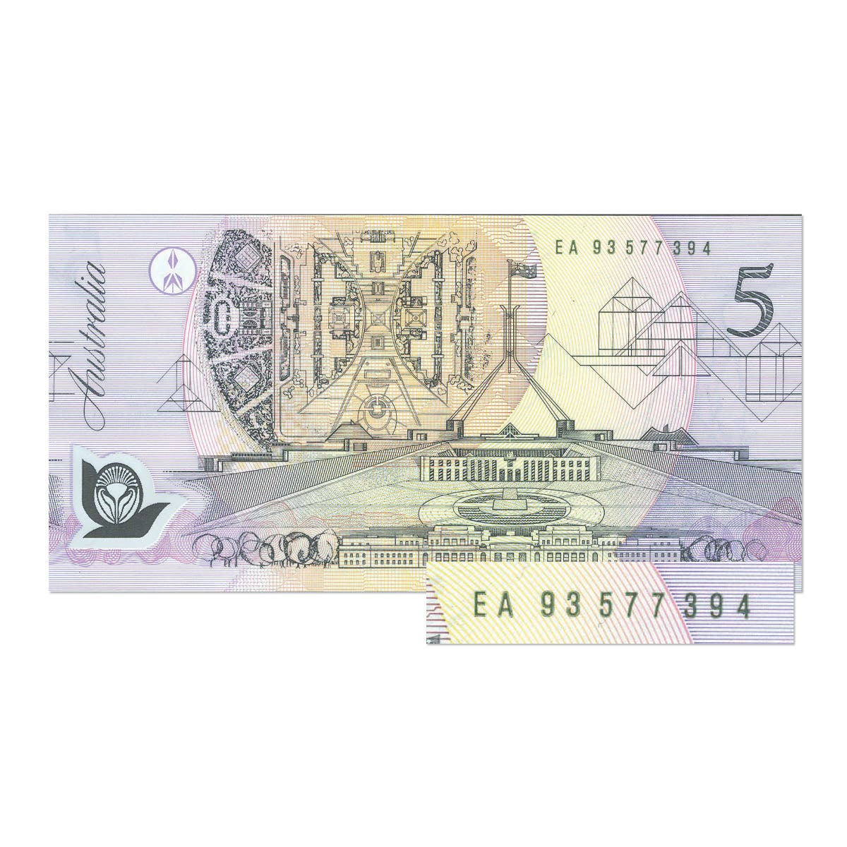1993 $5 R216L Fraser/Evans EA93 Last Prefix Uncirculated