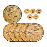 Kingsford Smith 1997 $1 C, A, B, S & M Mintmark 5-Coin Set