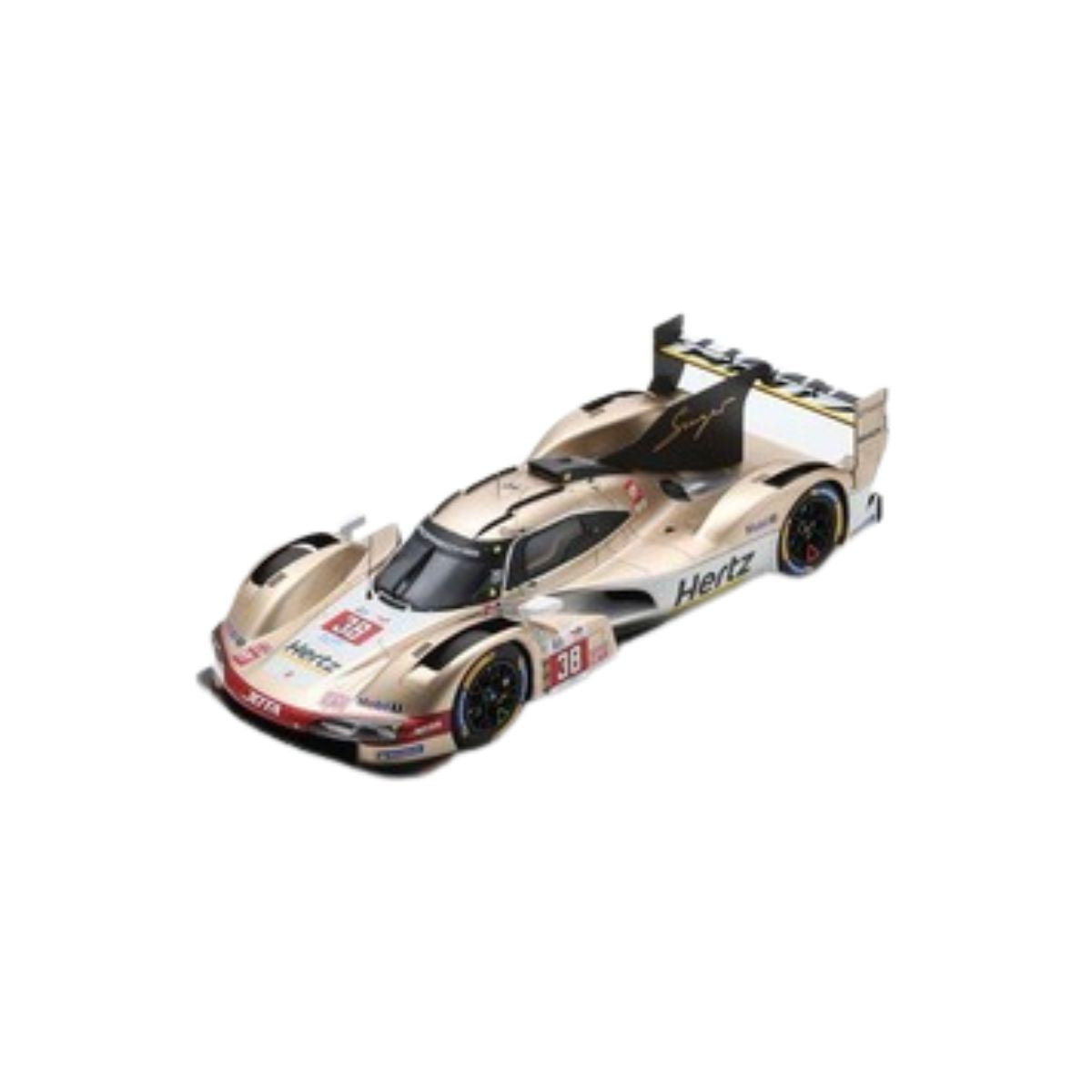 Porsche 963 No.38 HERTZ TEAM JOTA - 9th Le Mans 24H 2024 - O. Rasmussen - J. Button - P. Hanson - 1:18 Scale Resin Model Car