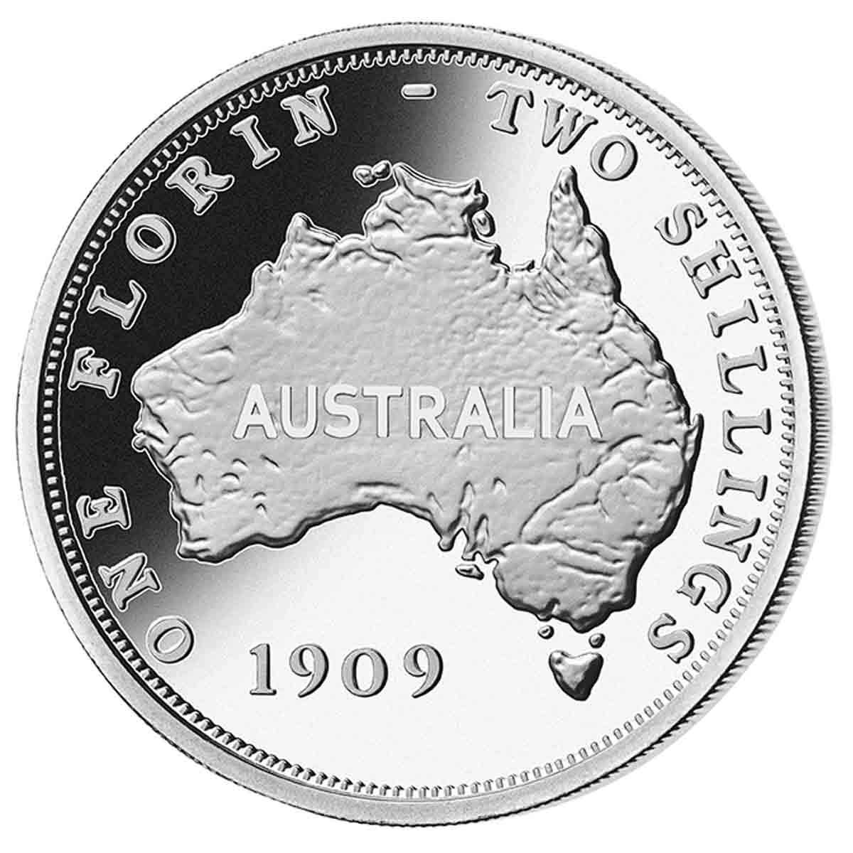 Australia Pattern 1909 Florin Replica