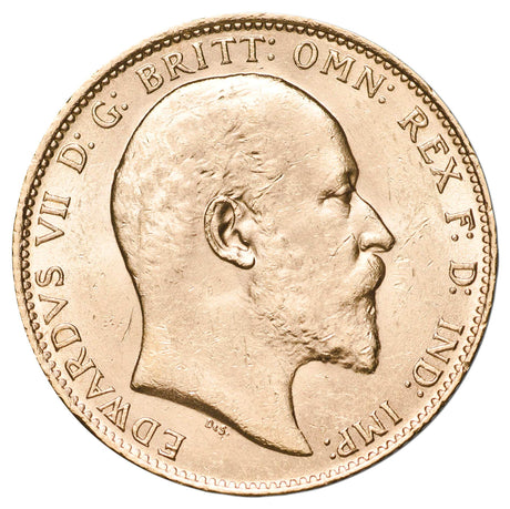 1910S Edward VII Sovereign EF-aUnc