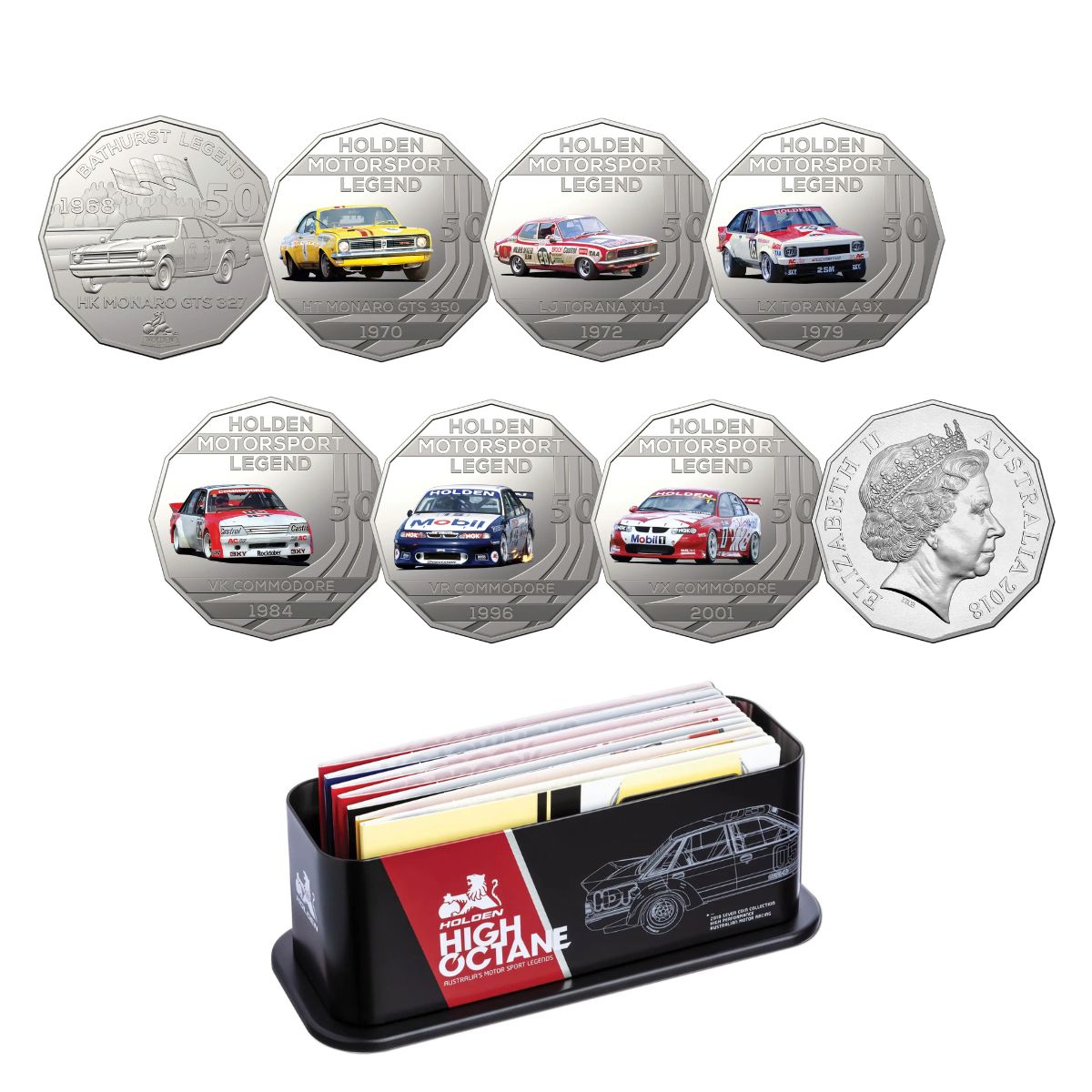 Australia Holden 2018 50c High Octane Cupro-Nickel Uncirculated 7-Coin Set