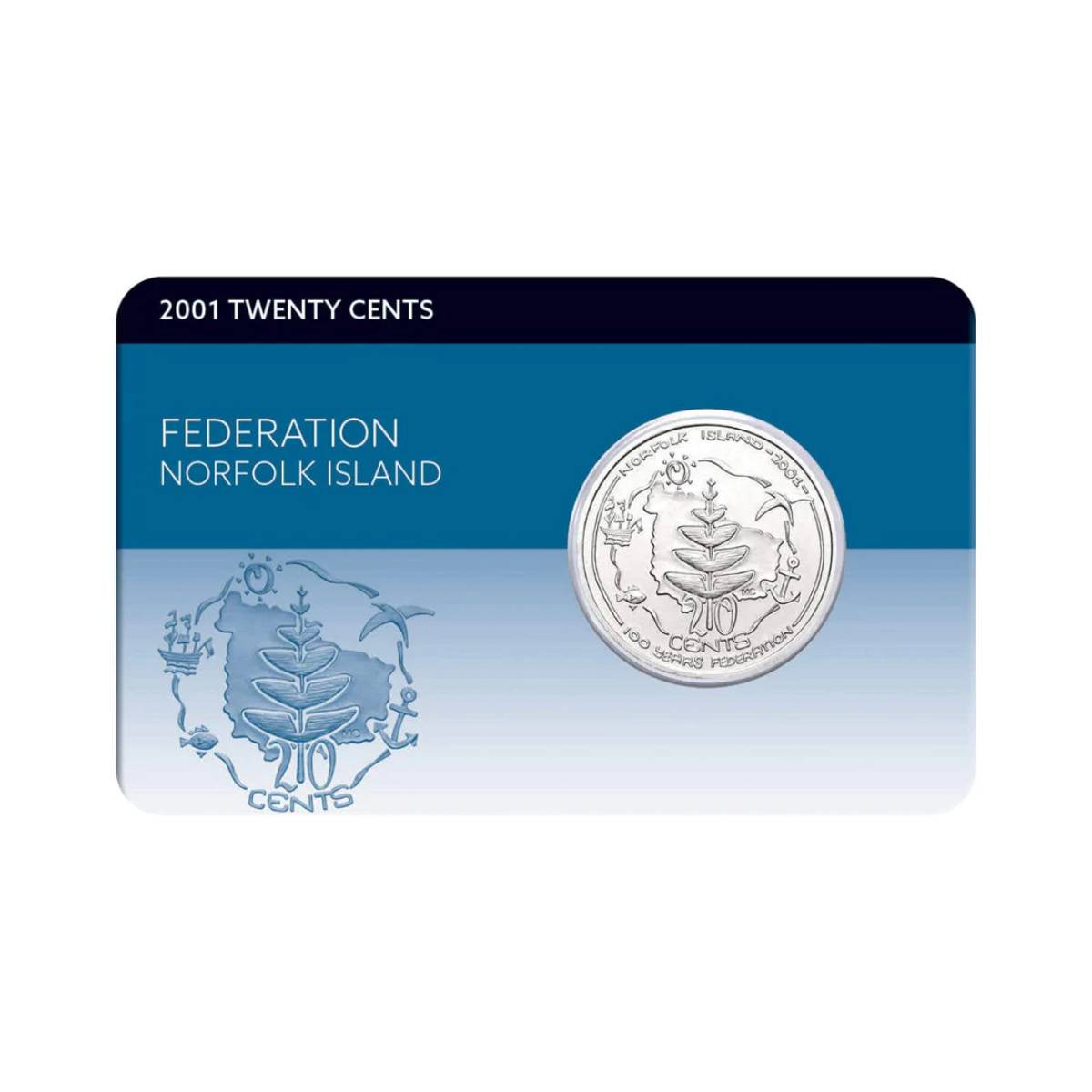 Centenary of Federation 2001 20c Norfolk Island Cu-Ni Coin Pack