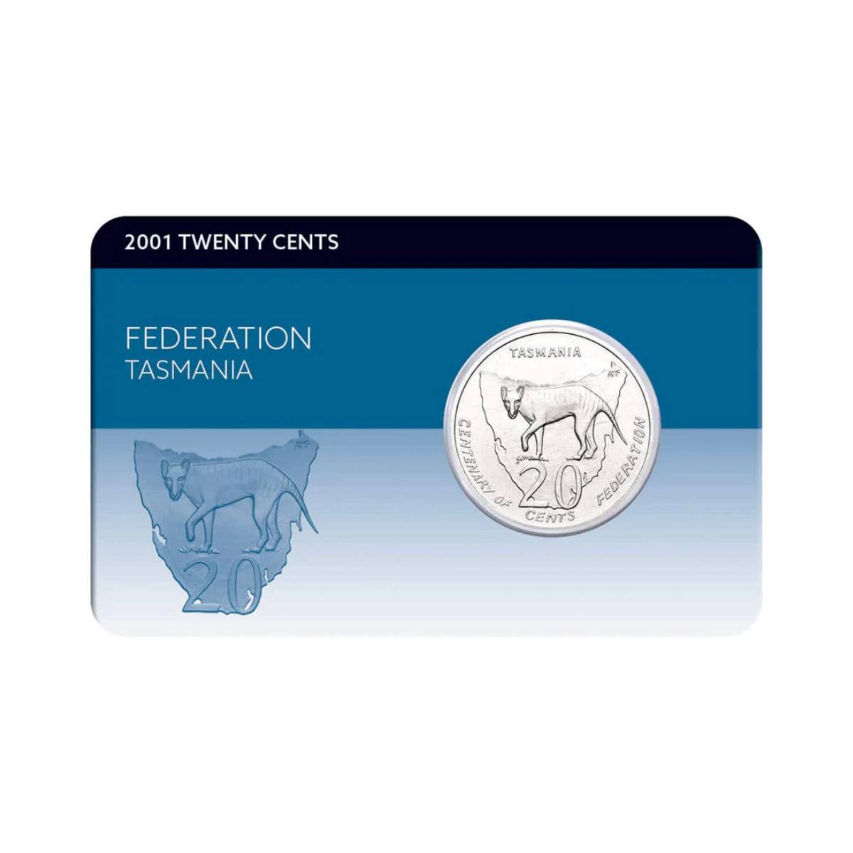 Centenary of Federation 2001 20c Tasmania Cu-Ni Coin Pack