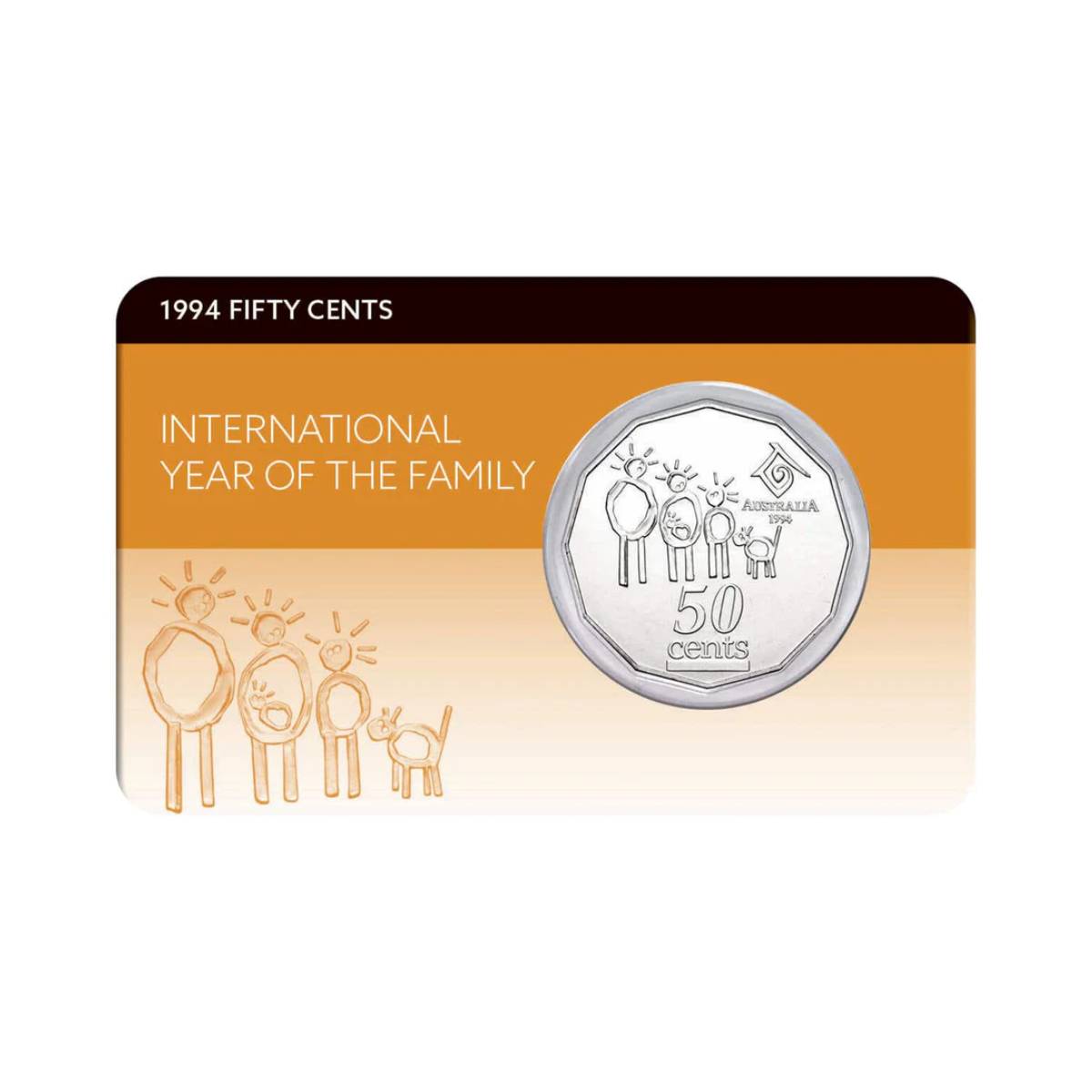 Australia International Year of the Family 1994 50c Cupro-Nickel Uncirculated Coin Pack