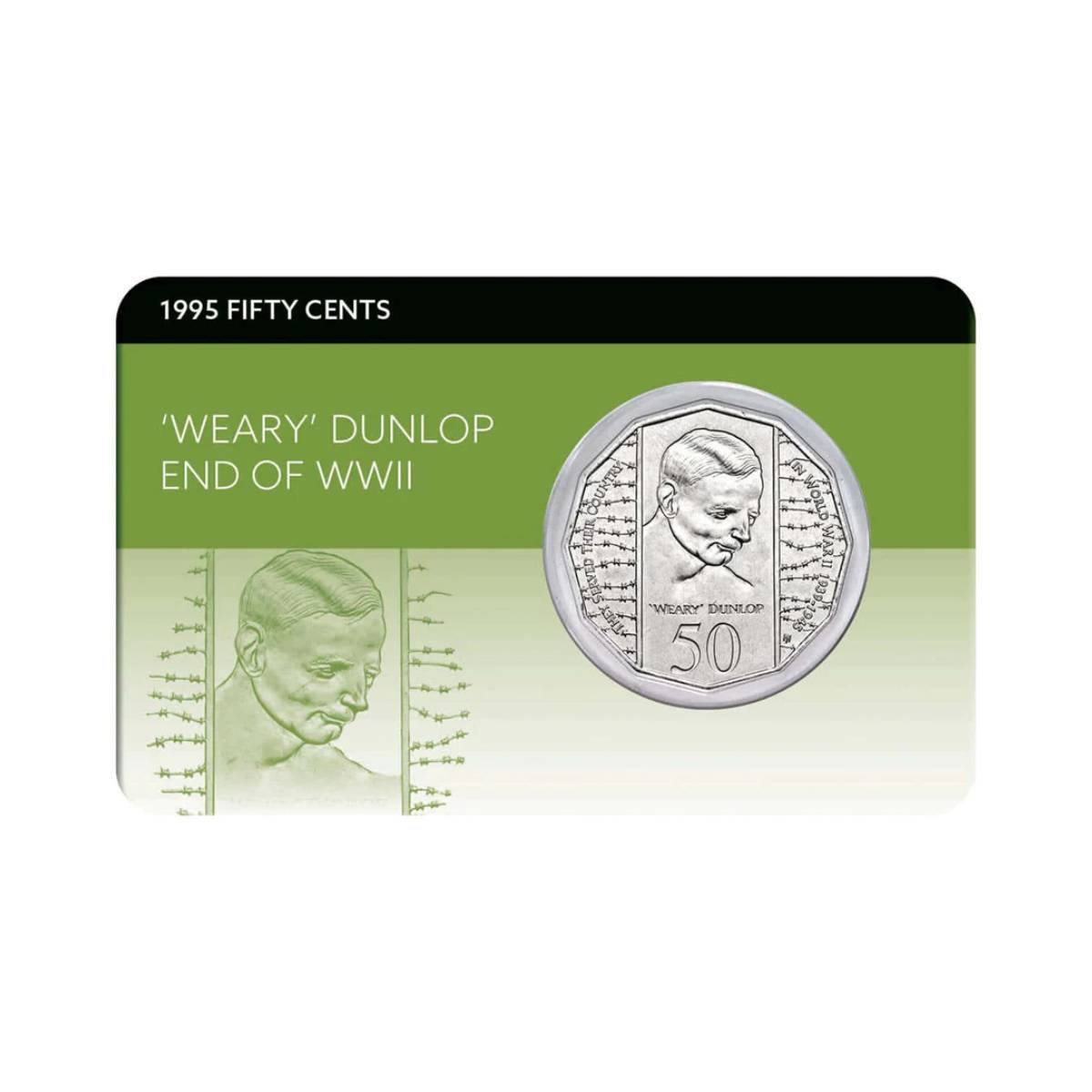 End of WWII 50th Anniversary 1995 50c Weary Dunlop Cu-Ni Coin Pack