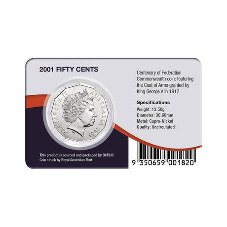 Centenary of Federation 2001 50c Cu-Ni Coin Pack