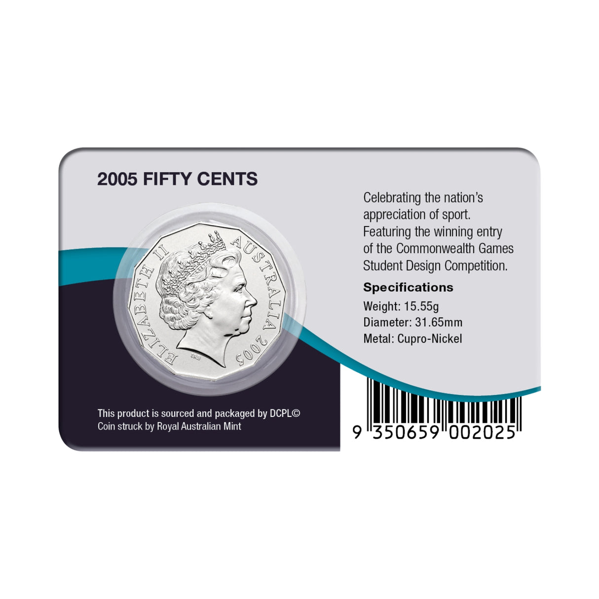 XVIII Commonwealth Games Melbourne 2005 50c Cu-Ni Coin Pack