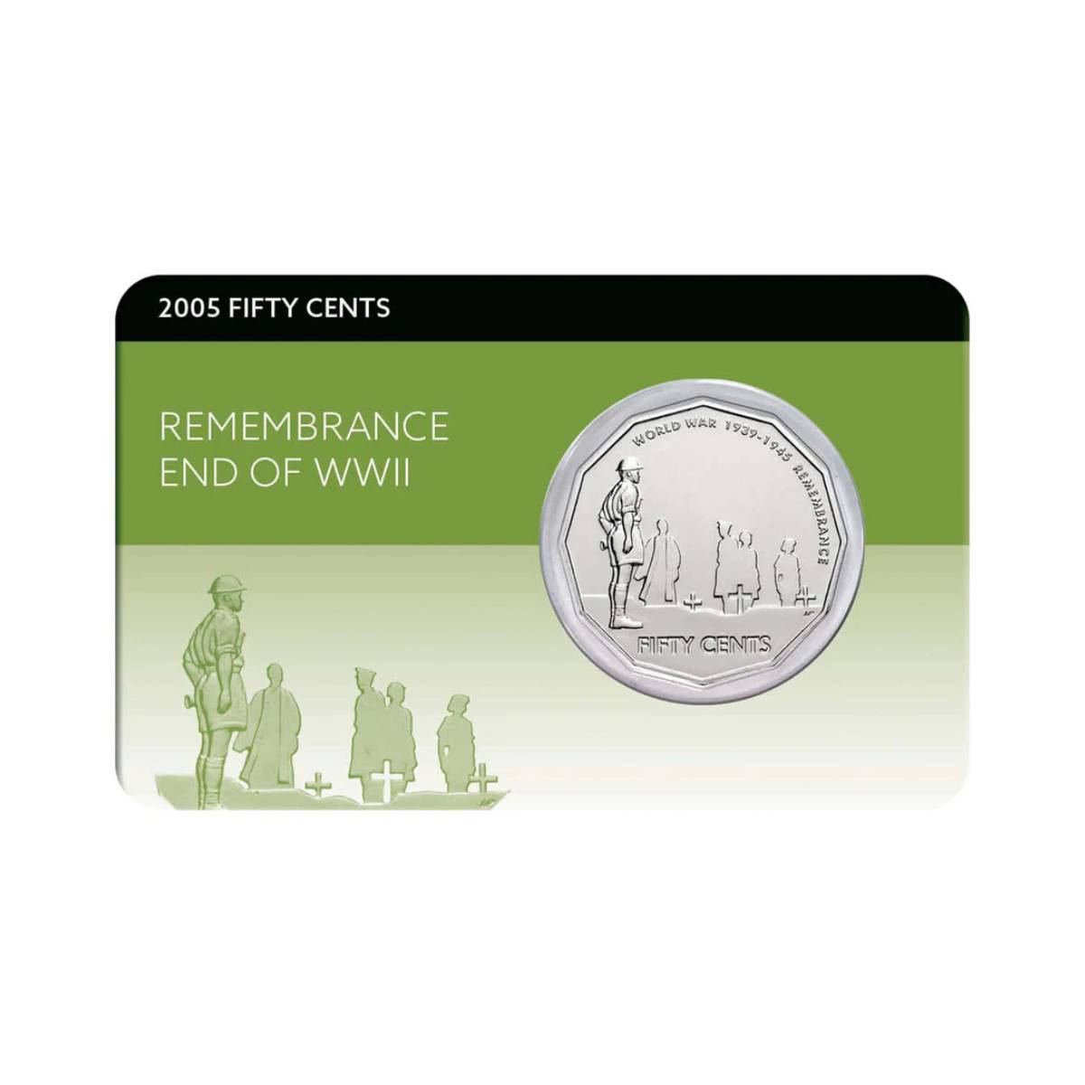 Australia End of WWII 60th Anniversary 2005 50c Cupro-Nickel Uncirculated Coin Pack
