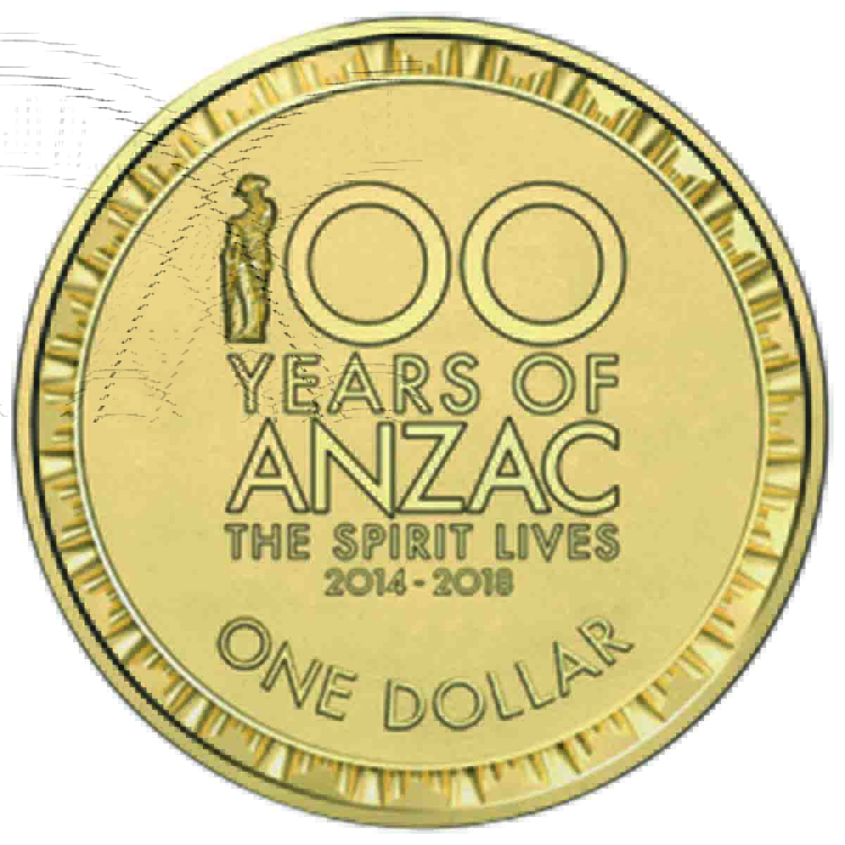 Centenary of WWI 2014 $1 Spirit Lives Al-Br Coin Pack