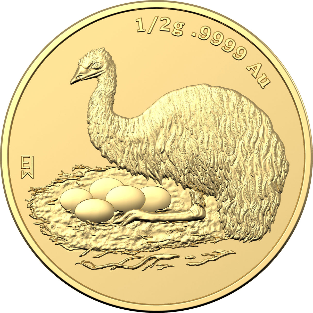 Australia Emu 2023 $5 1/2g Gold Frosted Proof Coin