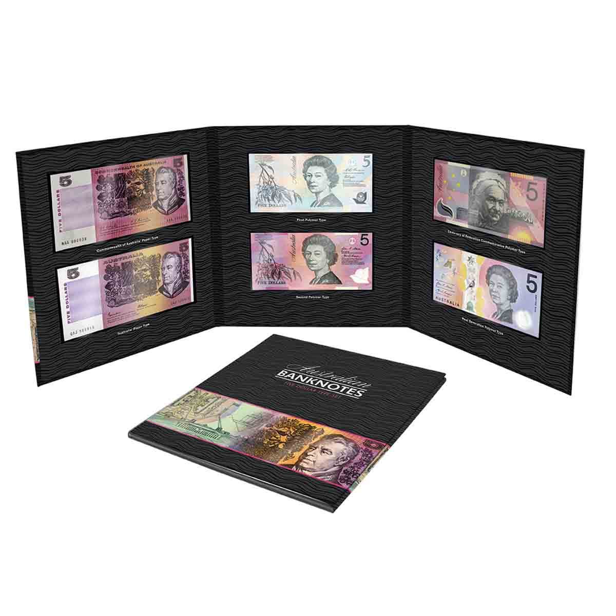 Australian Type Set Australia $5 Banknote Uncirculated 6-Note Type Set – Downies Collectables
