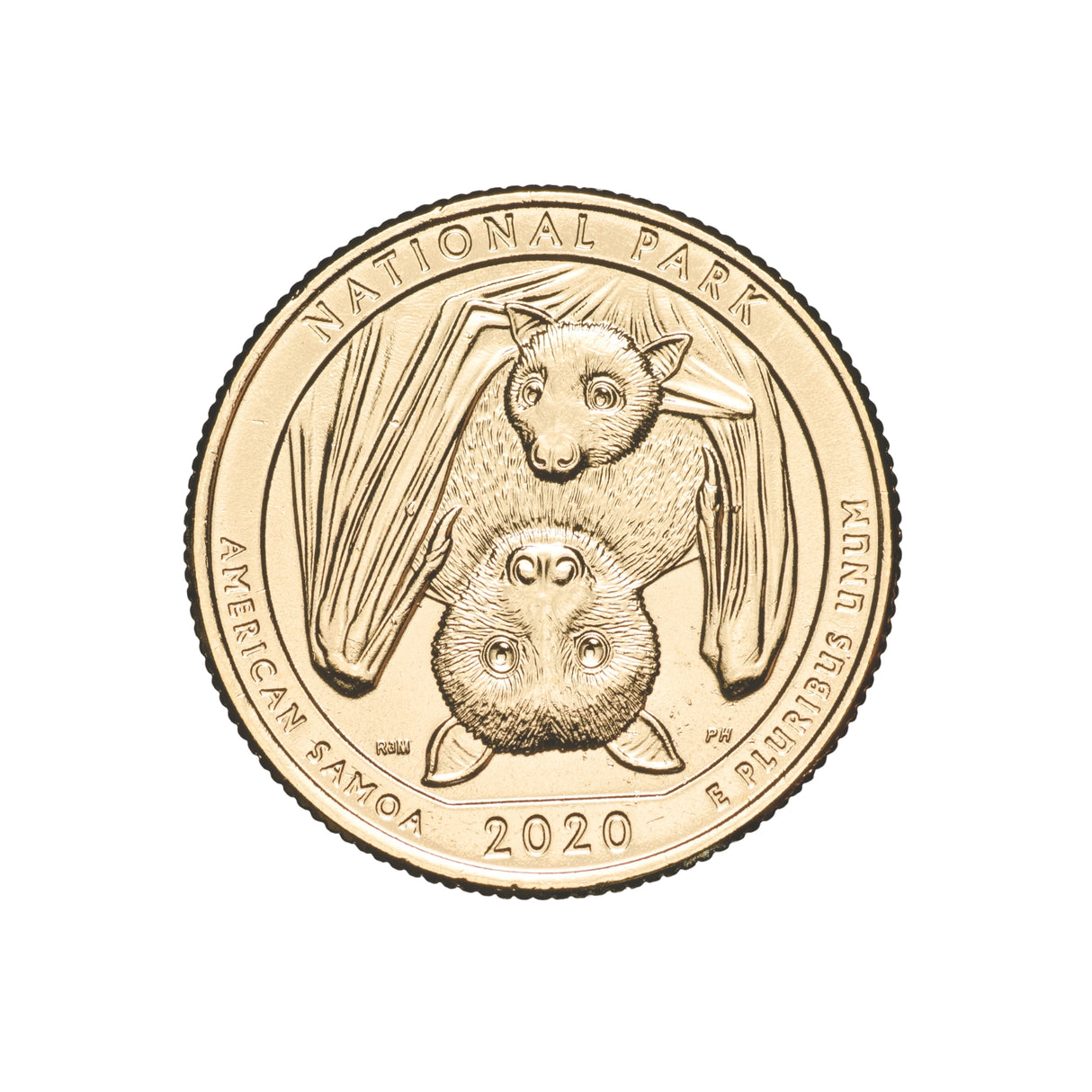 US National Parks 2020 National Park of American Samoa Gold-plated Coin