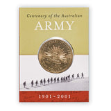 Australia Army 100th Anniversary 2001 $1 Aluminium-Bronze C & S Mintmark Uncirculated Coin Pair