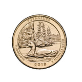 US National Parks 2018 Voyageurs Clark Gold-plated Coin