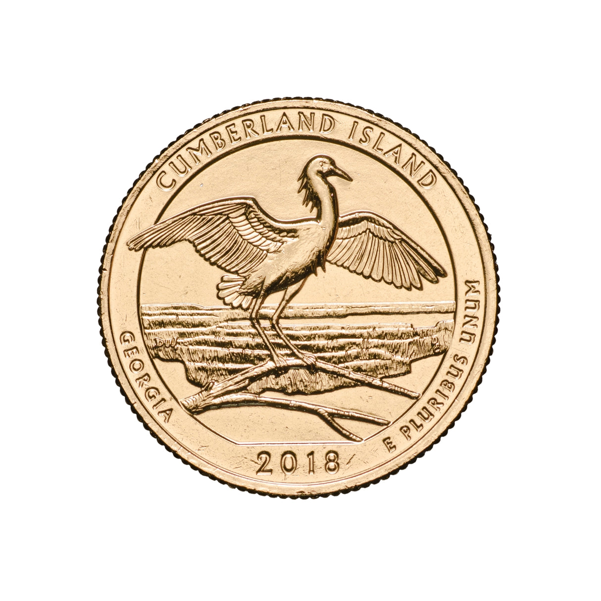 US National Parks 2018 Cumberland Island Gold-plated Coin