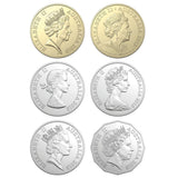 2019 Queen Elizabeth II Effigies over time Six Coin Uncirculated Set RAM pack as issued