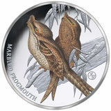 Birds of Australia Marbled Frogmouth Silver-plated Prooflike Commemorative