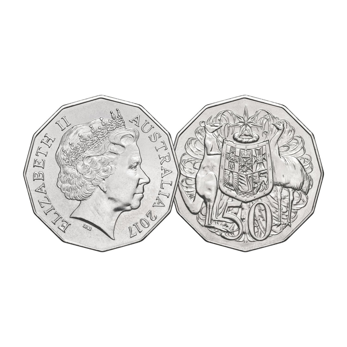 Australia Queen Elizabeth II 1966-2022 50c Portrait Uncirculated 7-Coin Collection